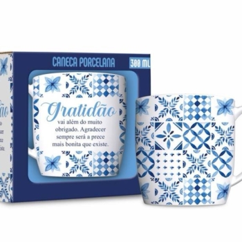Caneca porcelana gratidão