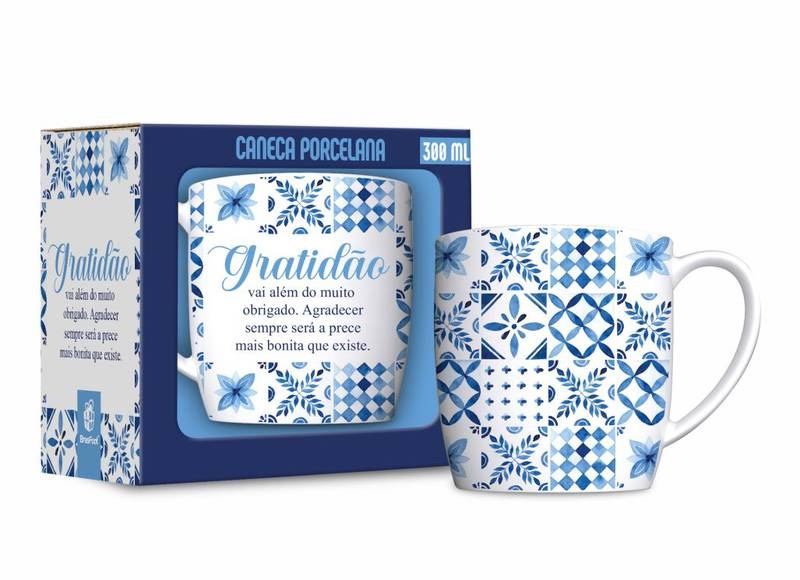 Caneca porcelana gratidão