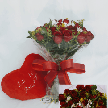 Buquê 36 rosas vermelhas