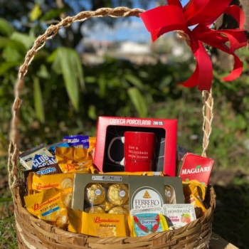 Cesta de café chocolate Amor