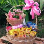 Cesta café mãe com flor