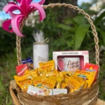 Cesta café tubolata e caneca mãe