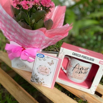 Flor da fortuna P com caneca